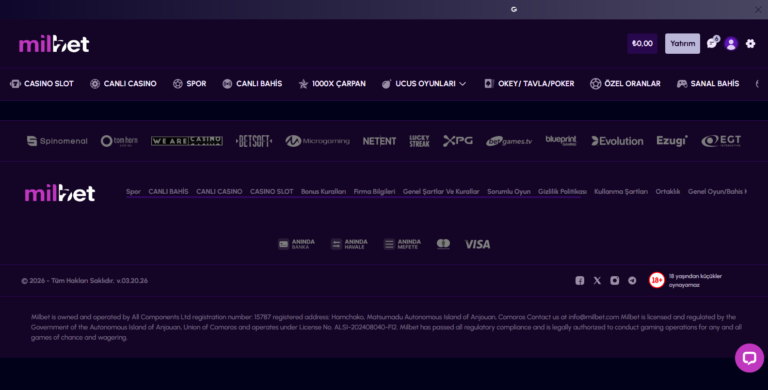 Milbet Casino Oyunları