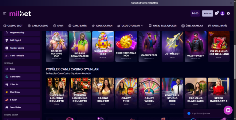 Milbet Casino İlk Üyelik Bonusu