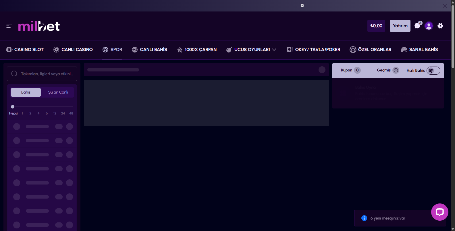 Milbet Casino İlk Üyelik Bonusu